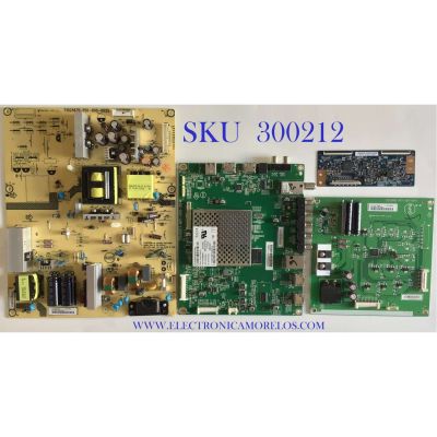 KIT DE TARJETAS PARA TV VIZIO / MAIN TXDCB02K014 / 715G6013-M01-000-004X / FUENTE ADTVC2418AC1 / 715G5670-P02-000-003S / T-CON 5550T10C01 / T500HVD02.0 / LED DRIVER CV477XXA5 / 715G5682-P01-00-004S / PANEL TPT500JI-HVN04 / MODELO E500I-A1 LTYWNTBP